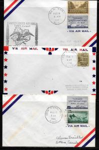 (6) First Flight Covers -Set #390 - See Description for Info