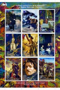 Niger 1998 EUGENE DELACROIX Paintings Sheet Perforated Mint (NH)