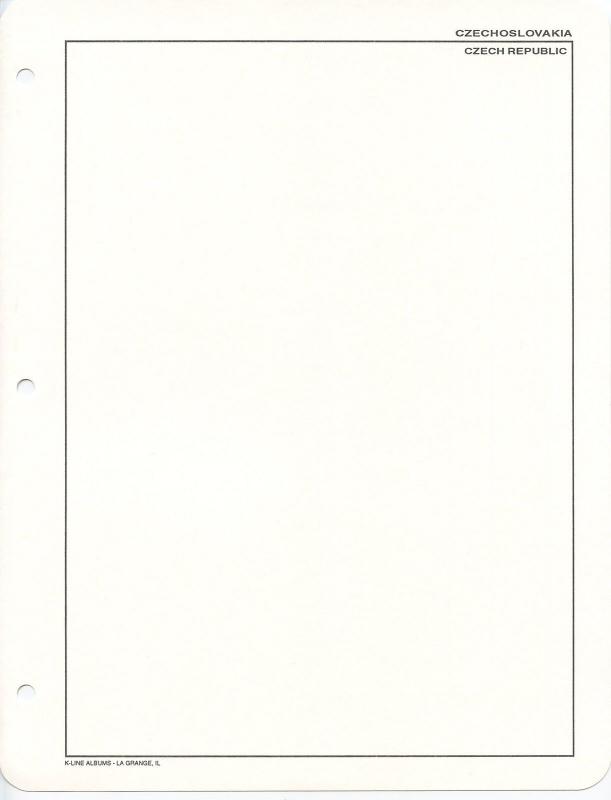 K-Line CZECHOSLOVAKIA - Blank Album Pages 25 per pack PB103