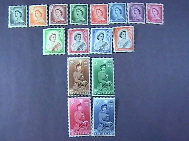 NEW ZEALAND # 288-301-MINT NEVER/HINGED-COMPLETE SET---QEII---1953-57