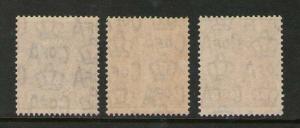 Australia 1932 KGV SG 128,129,130 MNH