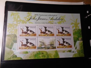 Dominica   Birds  J J  Audubon  #  894  Mini Sheet