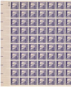 #1095 – 1957 3c Shipbuilding Anniversary – MNH OG Sheet