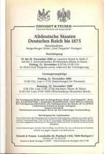 Erhardt & Feuser: Sale # 4  -  Altdeutsche Staaten Deutsc...