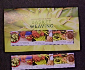 Australian Stamps 2018 Cocos Islands Basket Weaving $2 $1 Keeling Mint