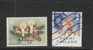 Finland  Scott#  1557-1558  Used  (2017 Christmas)