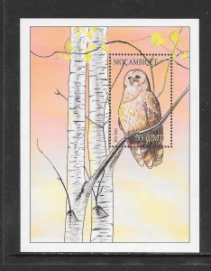 BIRDS - MOZAMBIQUE #1582 OWL S/S MNH