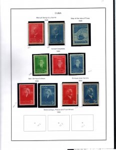 MINT + USED STAMPS FROM EARLY CUBA    (026)