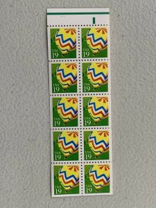 Scott 2530a, Never Folded Booklet Pane - 1991 19¢ Hot Air Balloon Issue - MNH