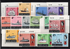 Gibraltar 1967 Ships MNH part set to £1 (5d missing) WS36499