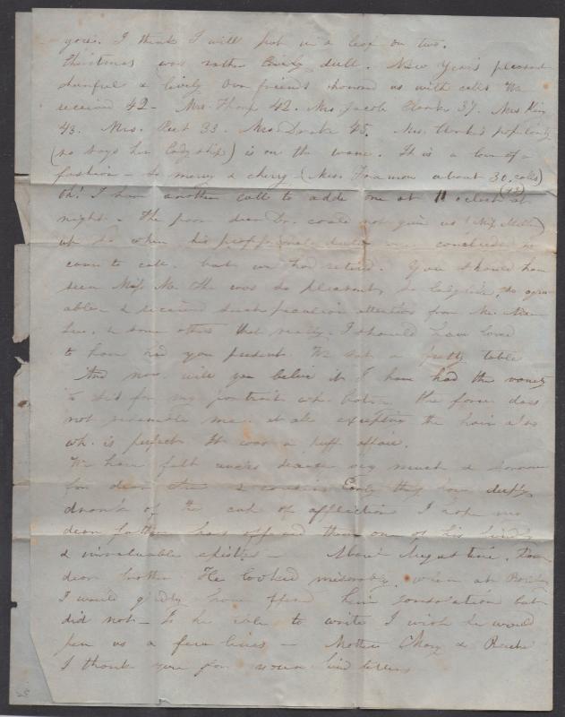 **US Stampless Cover, Folded Letter, Rahway, NJ,  January 4, 1846, Paid