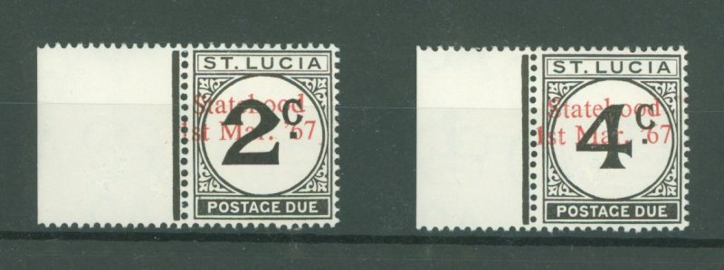 St. Lucia #J11-J12 var Mint (NH) Single