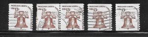 #1618 Used 5 stamps 10 Cent Lot (my24) Collection / Lot