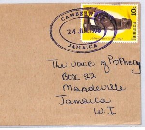 JAMAICA Cover *CAMBERWELL* VIOLET OVAL 1978 TRD Radio/Religion Mandeville YS132