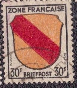 Germany -French Occupation 1945 -  4N10 Used