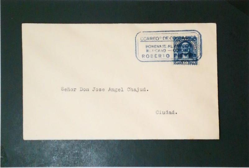 Costa Rica 1920s Roberto Fierro Flight Cover - Z3566