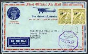 New Guinea 1934 illustrated 'Faith in Australia' Ulm air ...