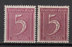 Germany - 1921 Inflation 5pf (Wmk.Loz.) shades-MNH (2016)