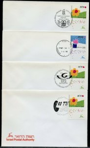 ISRAEL 1990  LOT OF  20  SPECIAL CANCEL OFFICIAL COVERS AS SHOWN