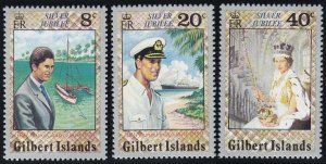 1977 Gilbert Islands 288-290 25 th anniversary of the coronation of Elizabeth II