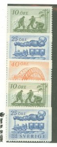 Sweden #494-98 Unused Single (Complete Set)