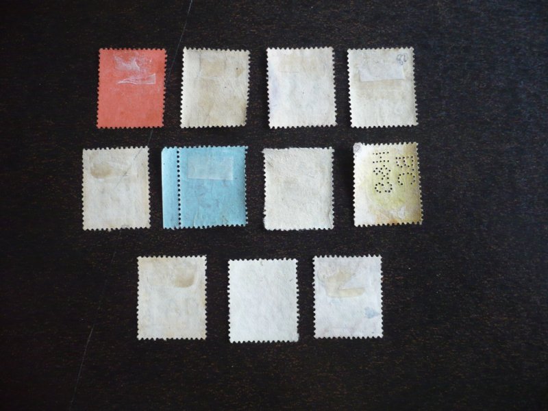 Stamps - Hong Kong - Scott# 89-98,101 - Used Part Set of 11 Stamps