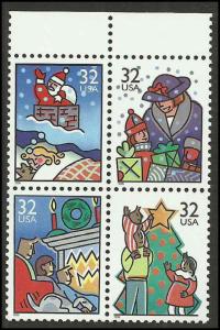 # 3108-3111 MINT NEVER HINGED BLOCK CHRISTMAS