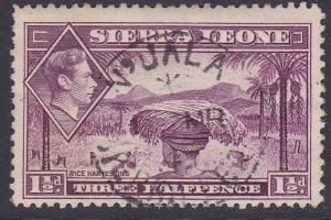 SIERRA LEONE GVI 1½d - 1949 N'JALA cds.....................................87594