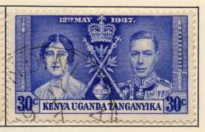British KUT Uganda 1937 Early Issue Fine Used 5c. Coronation Set 027058