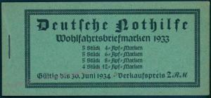Germany 1933 Wagner Opera Complete Original Stamp Mi34.1 Booklet 83497