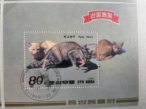 Korea DPR 1989 : Cats - Very Fine Souvenir Sheet