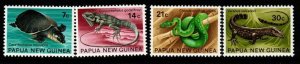 PAPUA NEW GUINEA SG216/9 1972 FAUNA CONSERVATION REPTILES MNH