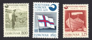 Faroe Islands  #21-23  MNH  1976 postal office