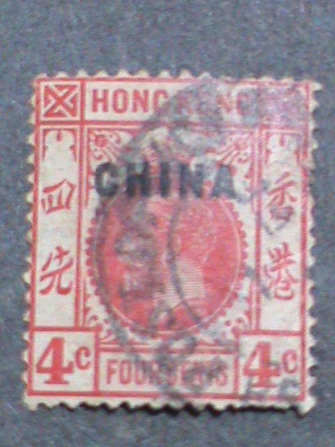 CHINA STAMPS: 1922-27 SC#19  BRITISH OFFICE IN CHINA- USED STAMP-MOST DEMAND.