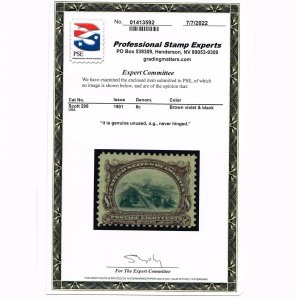 EXCELLENT GENUINE SCOTT #330 MINT OG H 5₵ POCAHONTAS EXPO PSE CERT GRADED VF-80