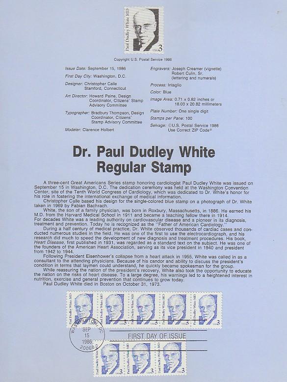 U.S. Souvenir Page SP713 Dr Paul White 2170  