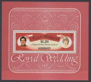 Kiribati 379 Royal Wedding Souvenir Sheet MNH VF