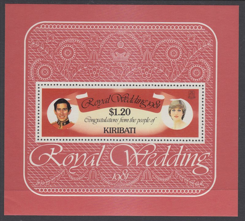 Kiribati 379 Royal Wedding Souvenir Sheet MNH VF