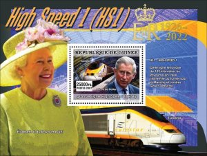 GUINEA - 2022 - QEII, 60 Years on Throne - Perf Souv Sheet #2 -Mint Never Hinged