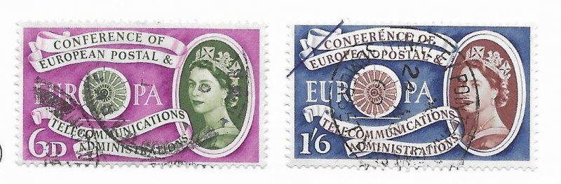 Europa #377-378 Used - Stamp - CAT VALUE $5.00
