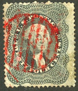 U.S. #37 USED RED CANCEL 