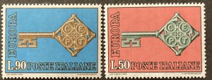 Italy 1968 #979-80, Europa, MNH.