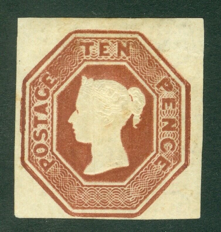 SG 57(2) 10d deep red-brown die 3. A very fresh mounted mint example with fine..