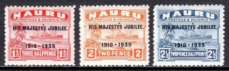 Nauru - Scott #31//33 - MH - Paper adhesion & minor thin #32 - SCV $6.10