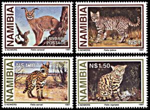 Namibia 825-828, MNH, The Big Cats