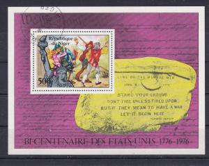 Niger C272 Used CTO 1976 American Bicentennial Sheet