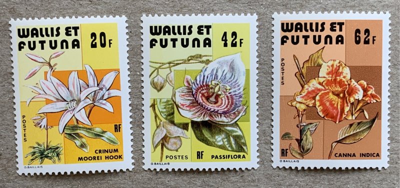 Wallis and Futuna 1979 Flowers, MNH.  Scott 235-237, CV $4.95