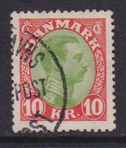 Denmark  #131  used  1928  King Christian X  10kr