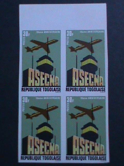 ​TOGO-1971-SC#781 PROOF STAMP 10TH ANNIV: ASECNA- MNH BLOCK VF EST. $30 RARE