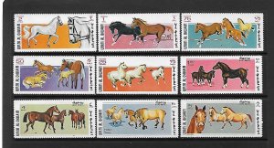 UMM AL QIWAIN Mi 314-22 NH ISSUE OF 1969 - HORSES